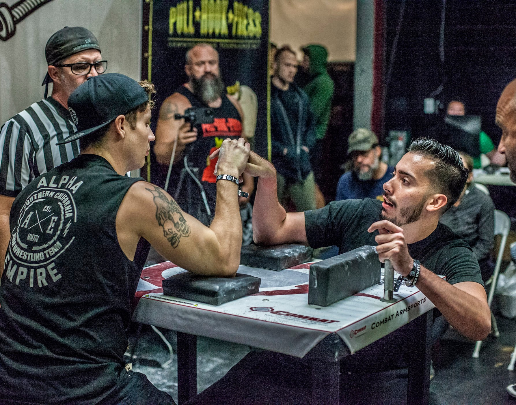 Strength vs. Technique in Armwrestling